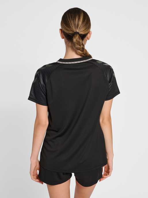 hmlONGRID POLY JERSEY S/S WO, JET BLACK, model
