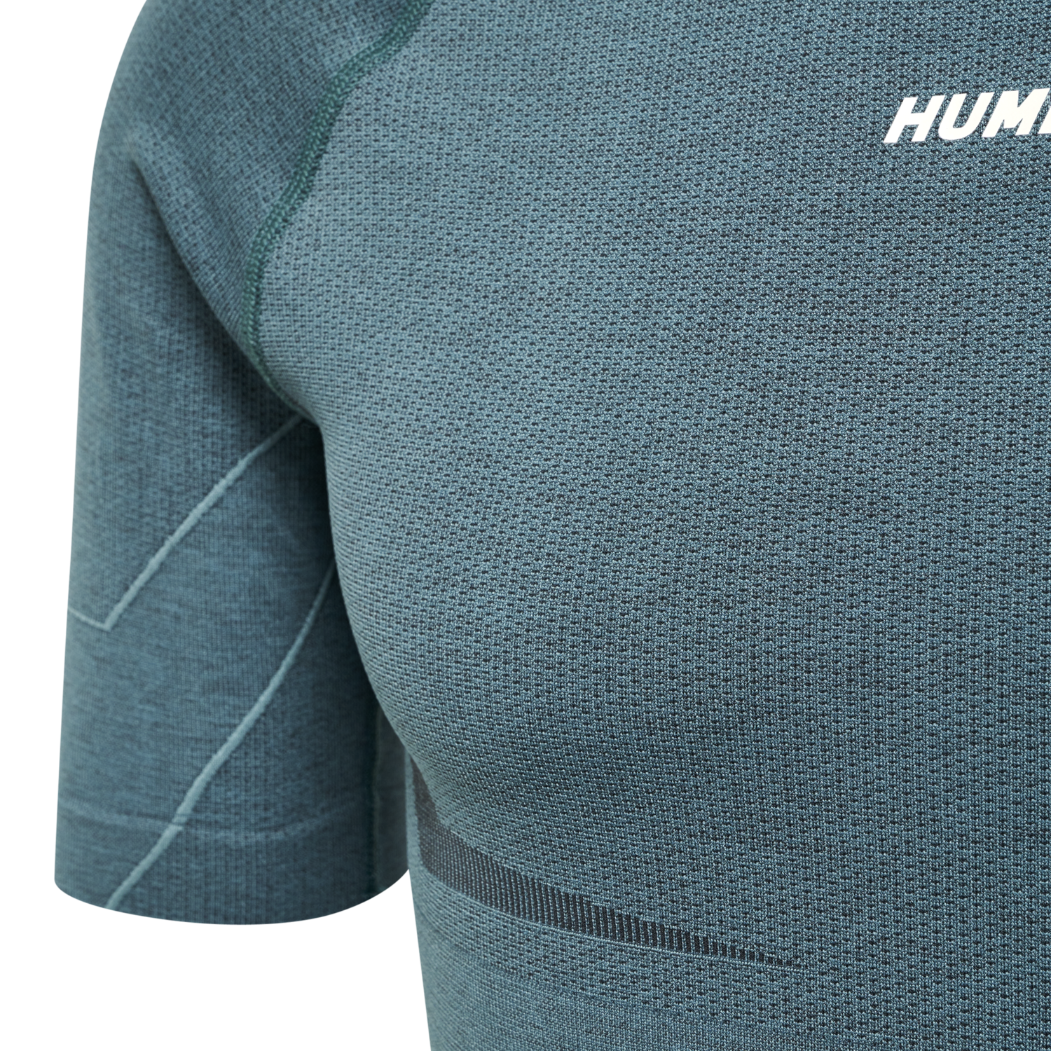 hmlTE MIKE SEAMLESS T-SHIRT, NORTH ATLANTIC/ASPHALT MELANGE, packshot