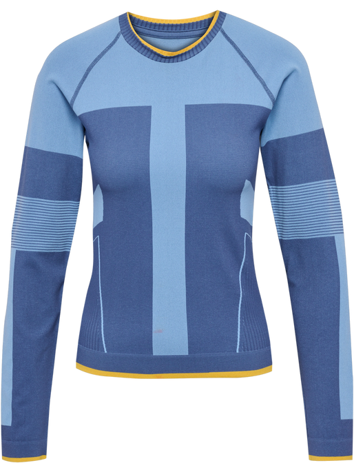 hmlSEAMLESS TEE LS, DUTCH BLUE hmlSEAMLESS TEE LS, DUTCH BLUE, packshot