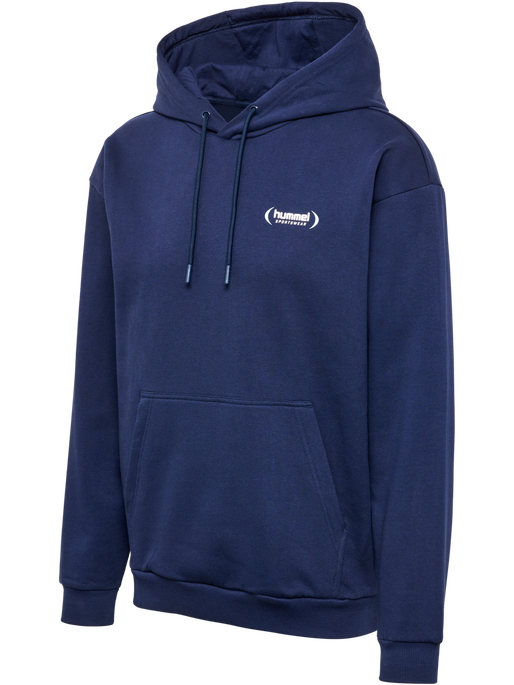 hmlFELIX LOOSE HOODIE, DRESS BLUES, packshot