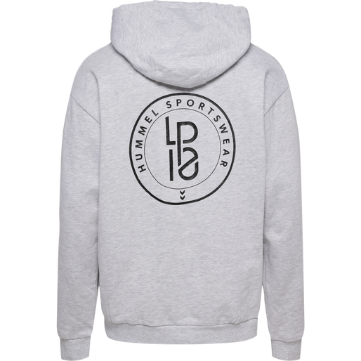 hmlLP10 BOXY SWEAT HOODIE, LIGHT GREY MELANGE, packshot