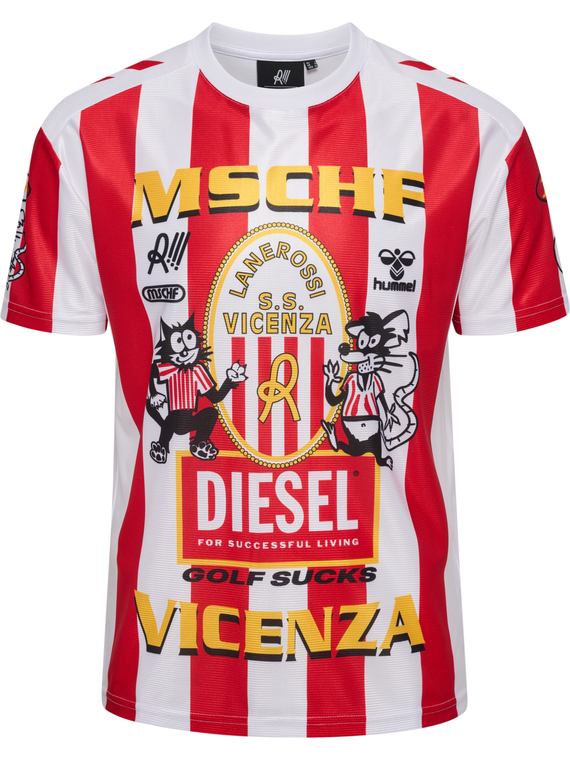 LRV x MSCHF x HML JERSEY SS, RED/WHITE, packshot