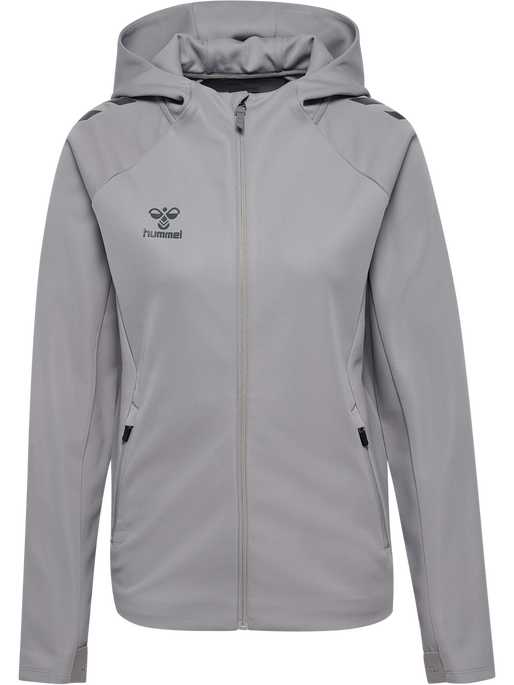 hmlCIMA 2.0 ZIP HOODIE WOMAN, ALLOY, packshot