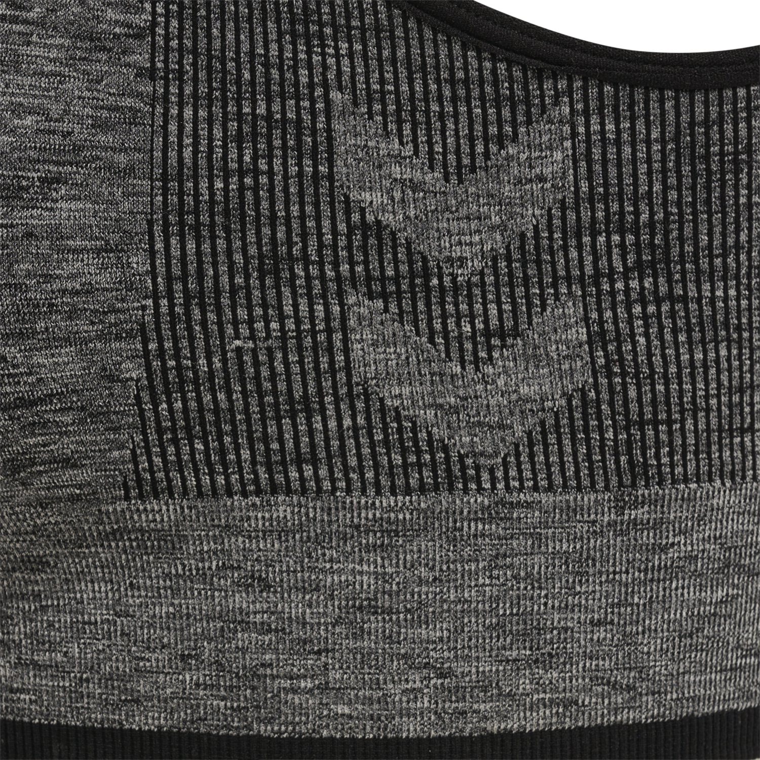 hmlMT UNA SEAMLESS SPORTS TOP, BLACK MELANGE, packshot