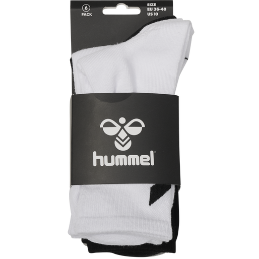 hmlCHEVRON 6-PACK SOCKS, BLACK/WHITE/GREY hmlCHEVRON 6-PACK SOCKS, BLACK/WHITE/GREY, packshot