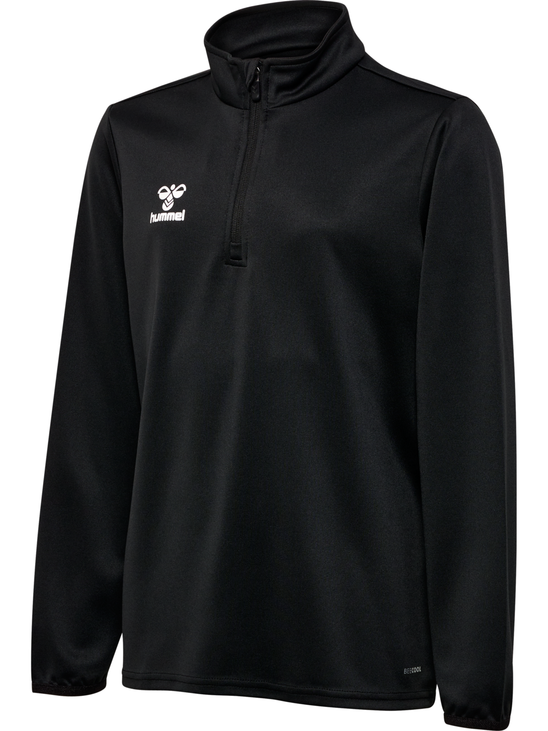 hmlESSENTIAL HALF-ZIP KIDS, BLACK, packshot