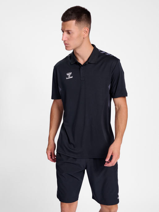 hmlAUTHENTIC FUNCTIONAL POLO, BLACK, model