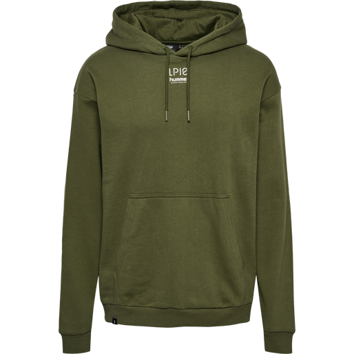 hmlLP10 BOXY SWEAT HOODIE, IVY GREEN, packshot