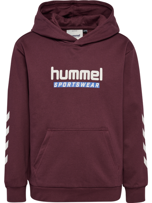 hmlJR LOGO HOODIE, VINEYARD WINE hmlJR LOGO HOODIE, VINEYARD WINE, packshot