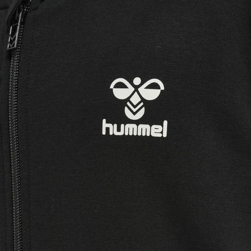 hmlTRECE ZIP HOODIE, BLACK, packshot