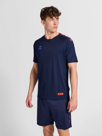 hmlPRO GRID TRAINING JERSEY S/S, MARITIME BLUE, model
