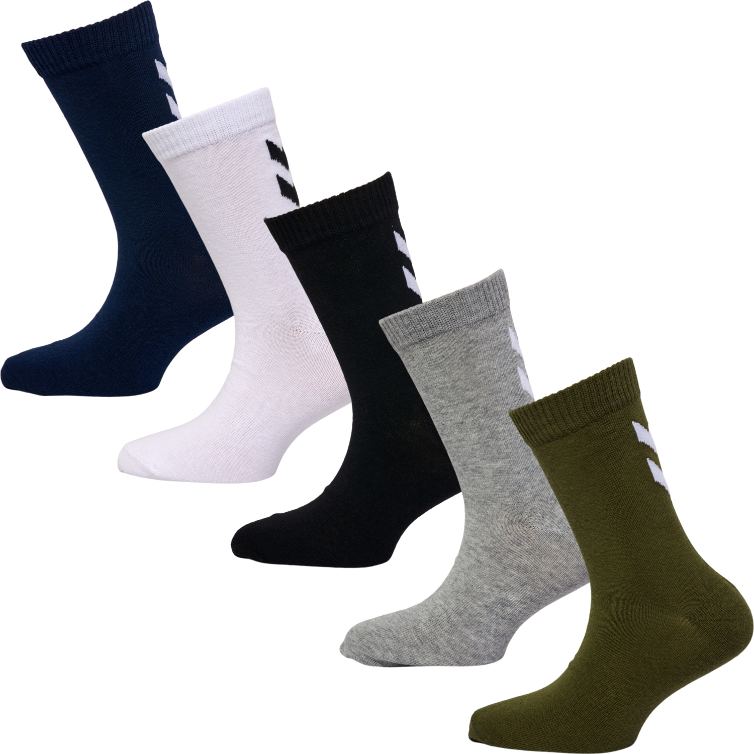 hmlMAKE MY DAY SOCK 5-PACK, DARK OLIVE, packshot