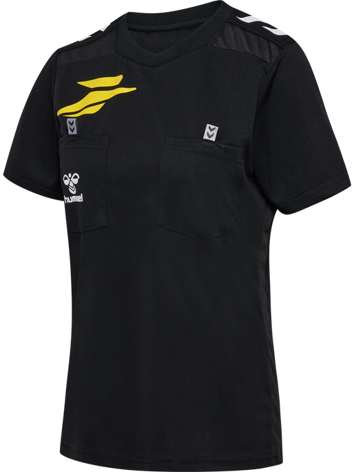 FFHB NEW REFEREE JERSEY S/S WO, BLACK WO SPONSOR FFHB NEW REFEREE JERSEY S/S WO, BLACK WO SPONSOR, packshot