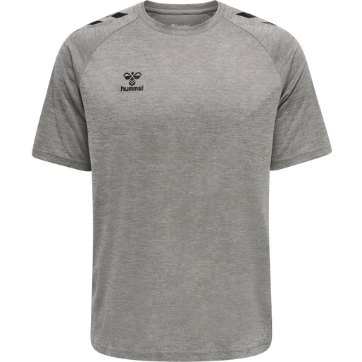 hmlCORE XK CORE POLY T-SHIRT S/S, GREY MELANGE, packshot