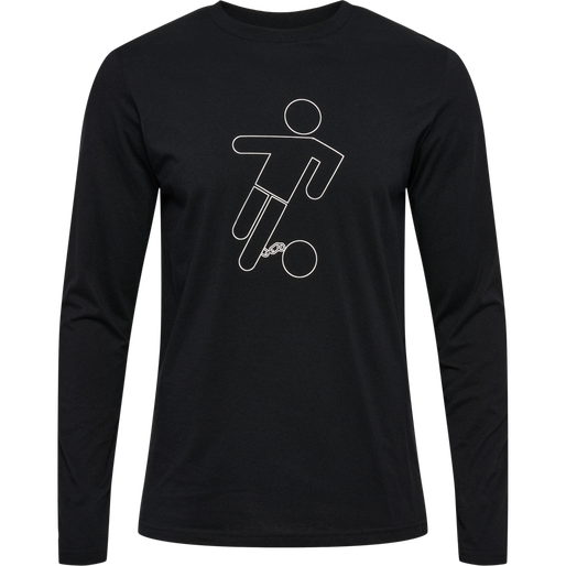 hmlAMNESTY T-SHIRT L/S, BLACK hmlAMNESTY T-SHIRT L/S, BLACK, packshot
