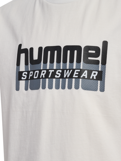 hmlTUKAS T-SHIRT S/S, MARSHMALLOW, packshot