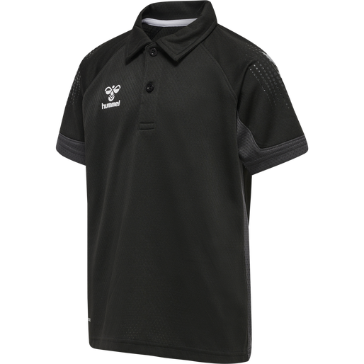 hmlLEAD FUNCTIONAL KIDS POLO, BLACK, packshot