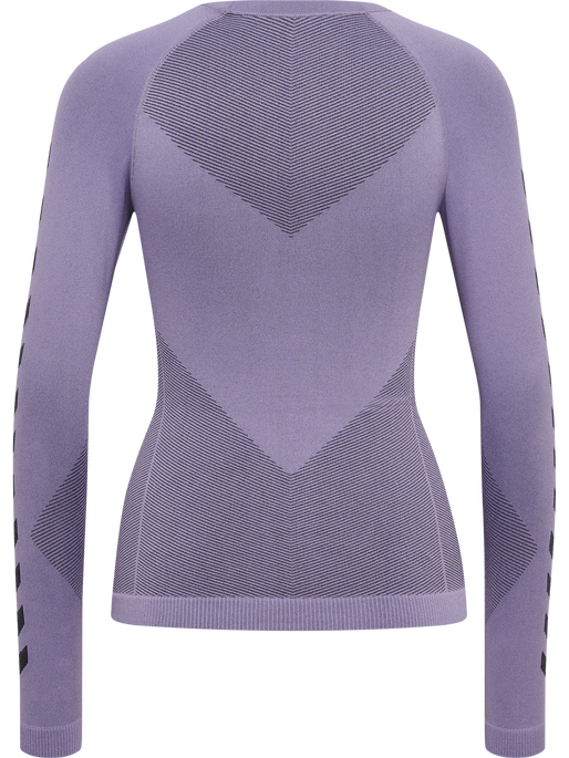 HUMMEL FIRST SEAMLESS JERSEY L/S W, LAVENDER MELANGE HUMMEL FIRST SEAMLESS JERSEY L/S W, LAVENDER MELANGE, packshot