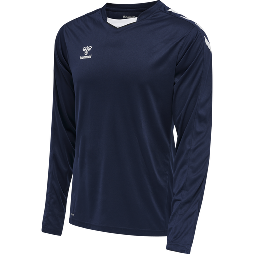 hmlCORE XK POLY JERSEY L/S, MARINE, packshot