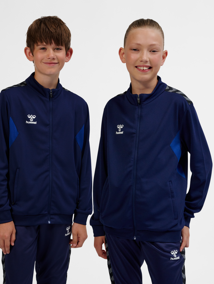 hmlAUTHENTIC PL ZIP JACKET KIDS, MARINE, model