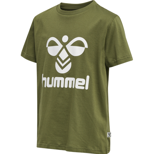 hmlTRES T-SHIRT S/S, CAPULET OLIVE hmlTRES T-SHIRT S/S, CAPULET OLIVE, packshot