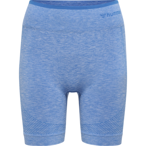 hmlMT UNA SEAMLESS MID WAIST SHORTS, MARINA MELANGE, packshot