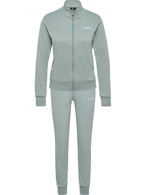 hmlPAOLA POLY  TRACKSUIT SET, CHINOIS GREEN hmlPAOLA POLY  TRACKSUIT SET, CHINOIS GREEN, packshot