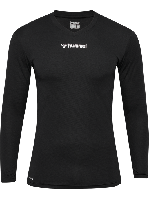 hmlBL ESSENTIAL TEE L/S, BLACK, packshot