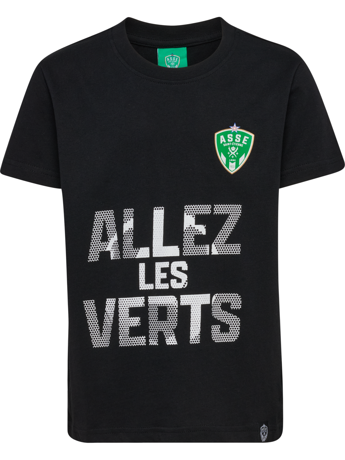 ASSE FAN ALLEZ LES VERTS TEE KIDS, BLACK, packshot