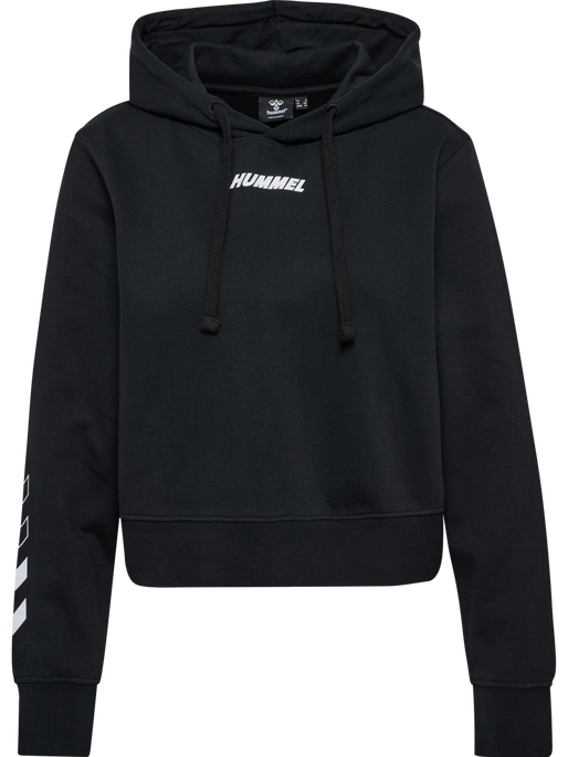 hmlELEMENTAL SHORT HOODIE WOMAN, BLACK, packshot