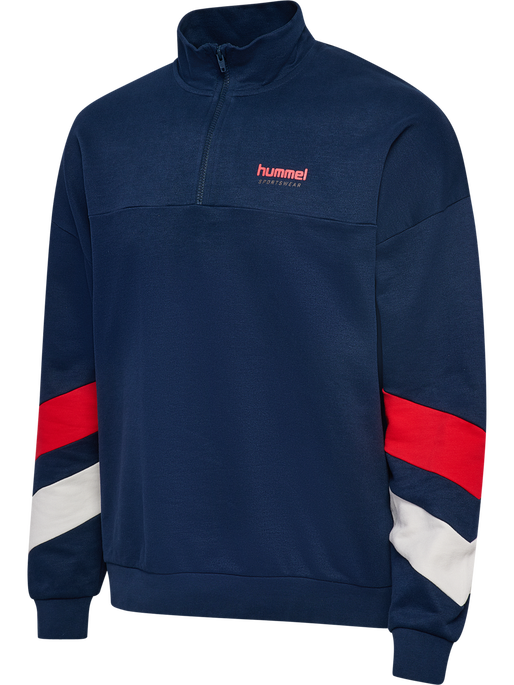 hmlOVERSIZED HALFZIP SPORTSWEAR, DRESS BLUES hmlOVERSIZED HALFZIP SPORTSWEAR, DRESS BLUES, packshot