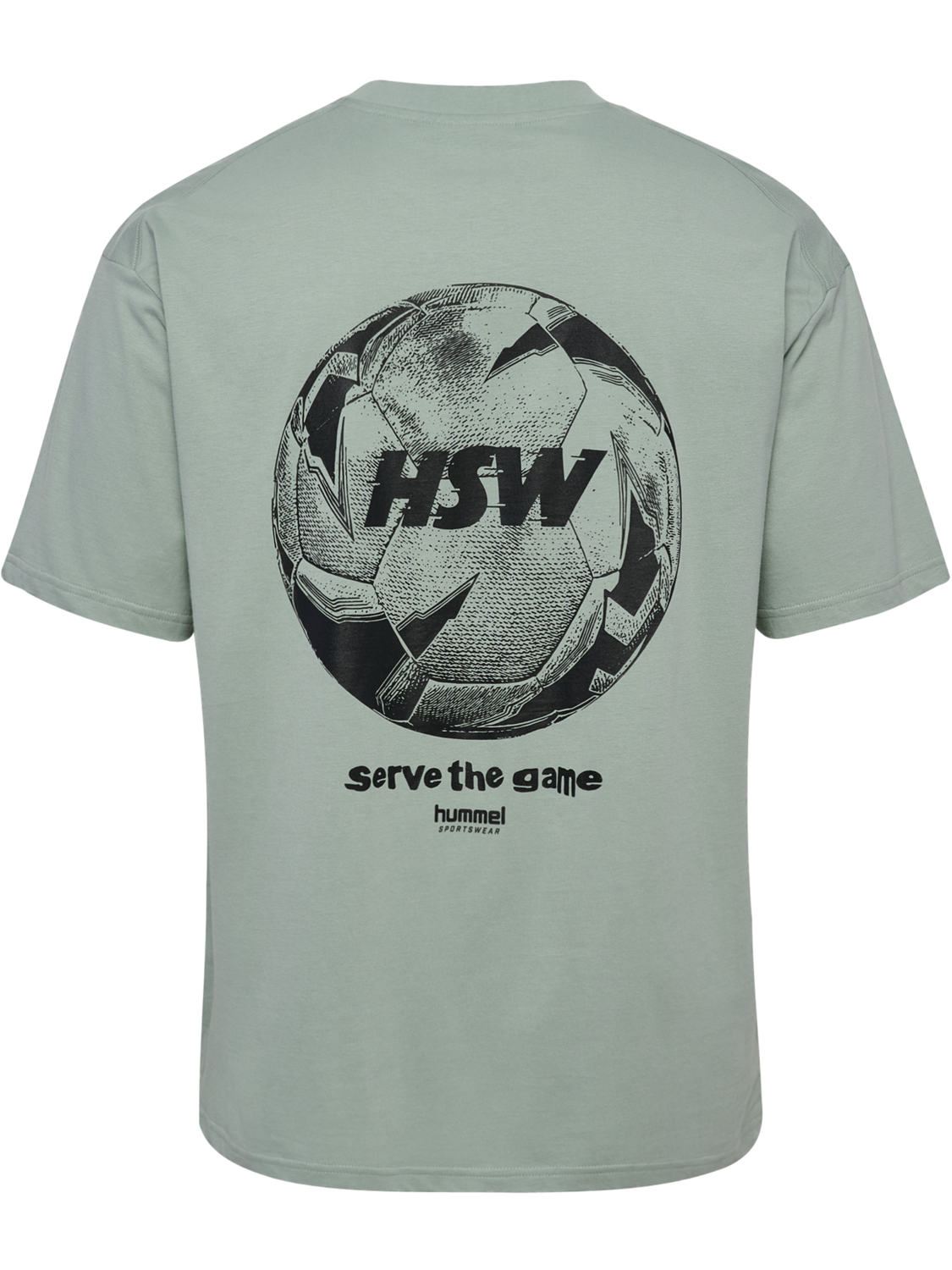 hmlLOOSE T-SHIRT S/S HSW FOOTBALL, ICEBERG GREEN, packshot