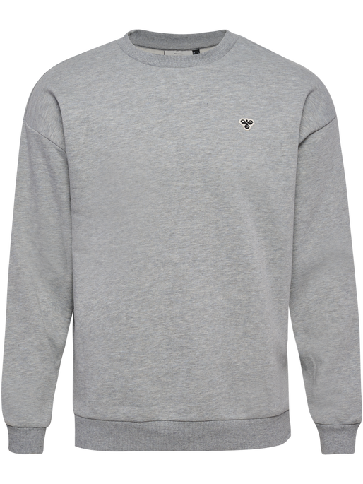 hmlLOOSE CREWNECK BEE, GREY MELANGE hmlLOOSE CREWNECK BEE, GREY MELANGE, packshot