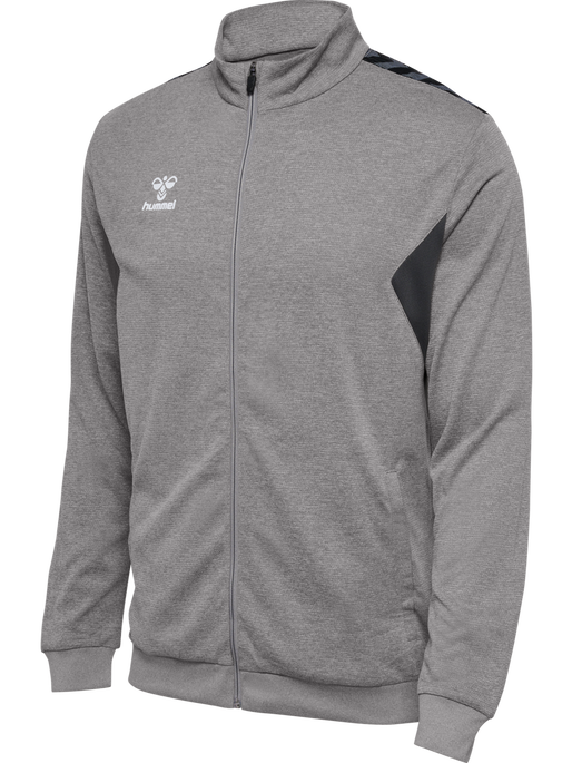 hmlAUTHENTIC PL ZIP JACKET, GREY MELANGE, packshot