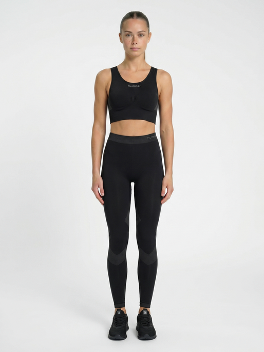 HUMMEL FIRST SEAMLESS TIGHTS WOMAN, BLACK, model
