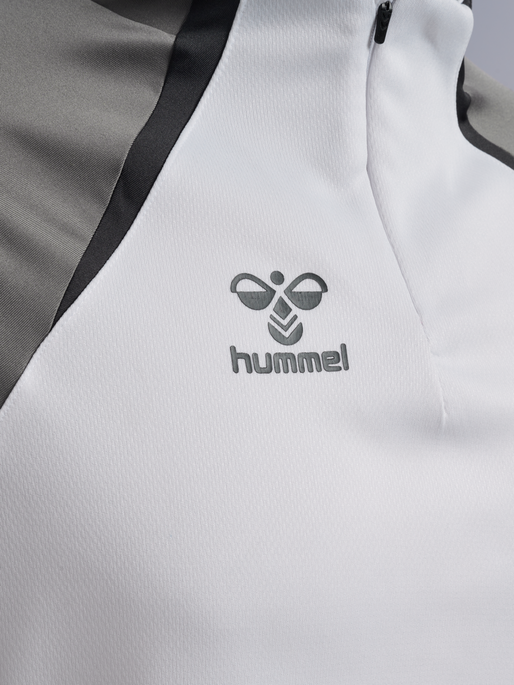 hmlLEAD 2.0 HALF ZIP, WHITE/STEEL GRAY, packshot