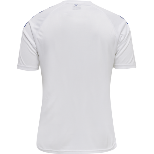hmlCORE XK CORE POLY T-SHIRT S/S, WHITE/TRUE BLUE hmlCORE XK CORE POLY T-SHIRT S/S, WHITE/TRUE BLUE, packshot