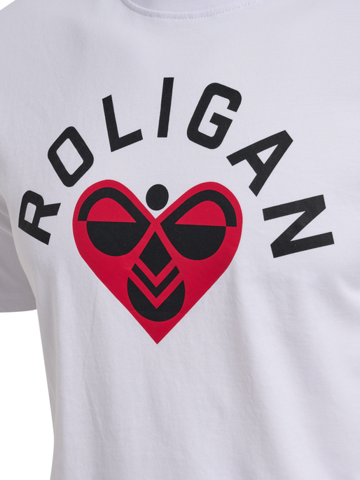 hmlROLIGAN COTTON T-SHIRT, WHITE, packshot