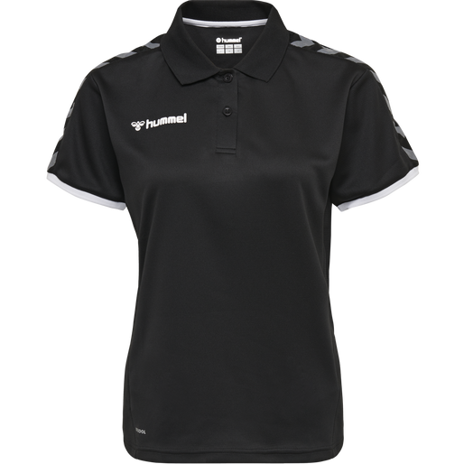 hmlAUTHENTIC WOMAN FUNCTIONAL POLO, BLACK/WHITE hmlAUTHENTIC WOMAN FUNCTIONAL POLO, BLACK/WHITE, packshot