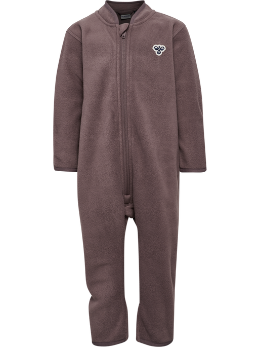 hmlMINI FLEECE ZIP SUIT BEE, PEPPERCORN, packshot