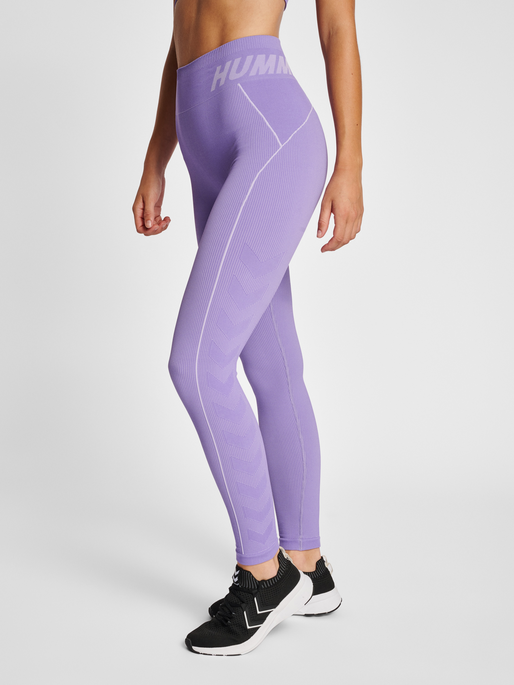 hmlTE CHRISTEL SEAMLESS MW TIGHTS, PAISLEY PURPLE, model