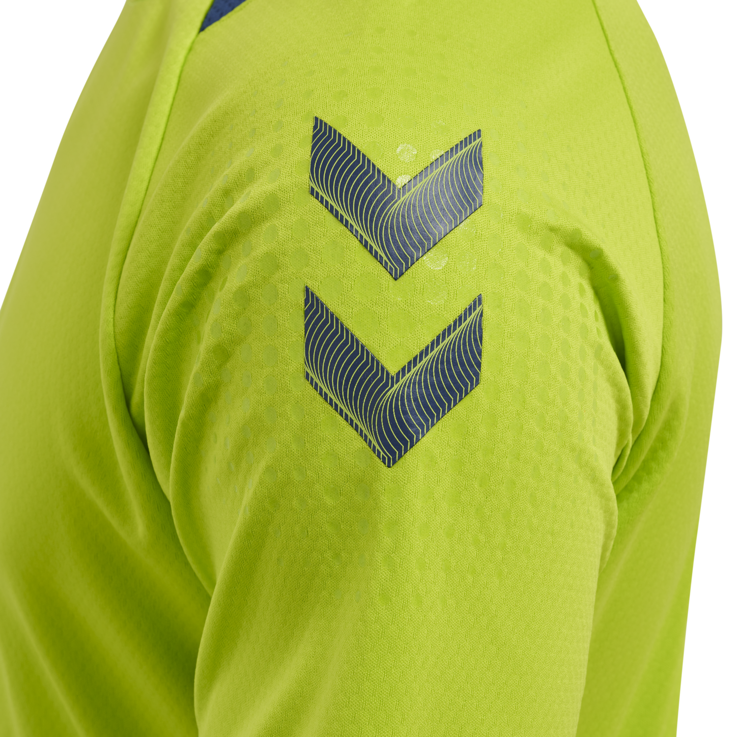 hmlLEAD S/S POLY JERSEY, LIME PUNCH, packshot