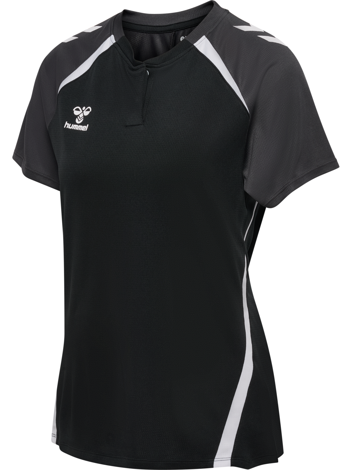 hmlLEAD 2.0 POLO WOMAN, BLACK/ASPHALT, packshot