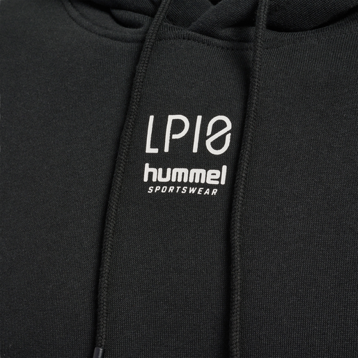 hmlLP10 BOXY SWEAT HOODIE, BLACK, packshot