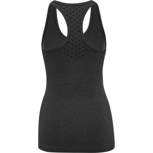 hmlCI SEAMLESS TOP, BLACK MELANGE, packshot