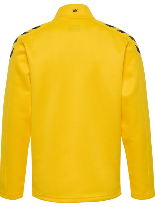hmlCORE XK POLY ZIP SWEAT KIDS, SPORTS YELLOW, packshot