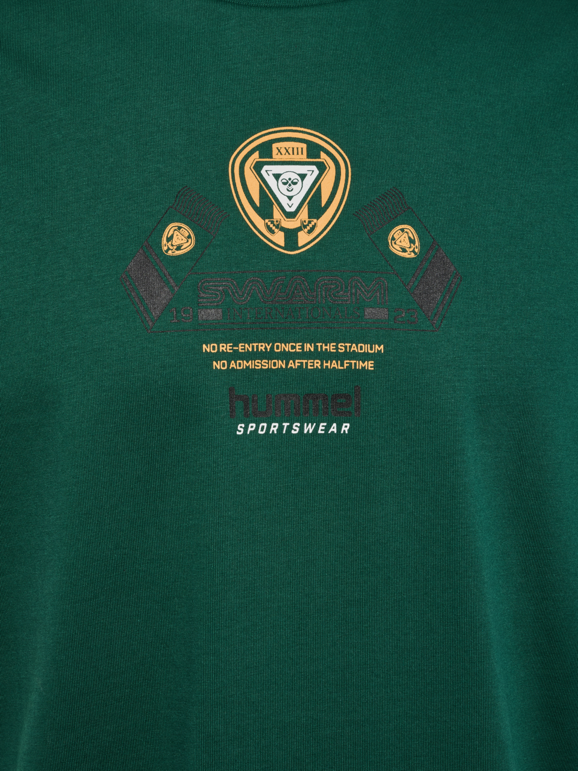 hmlLOOSE T-SHIRT S/S SCARF, DARK GREEN, packshot