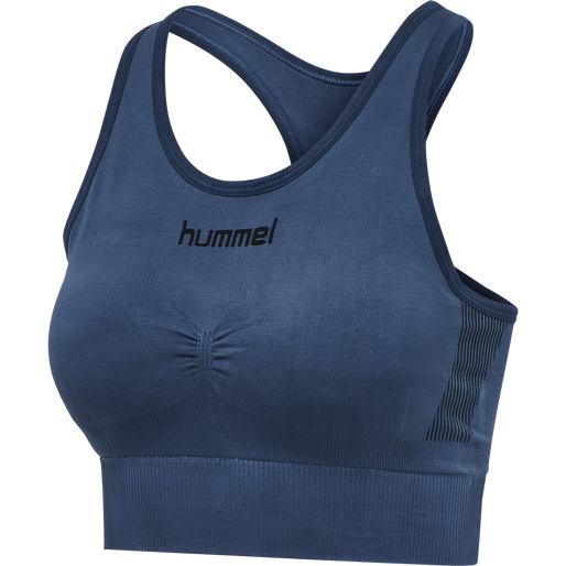 HUMMEL FIRST SEAMLESS BRA WOMAN, DARK DENIM, packshot