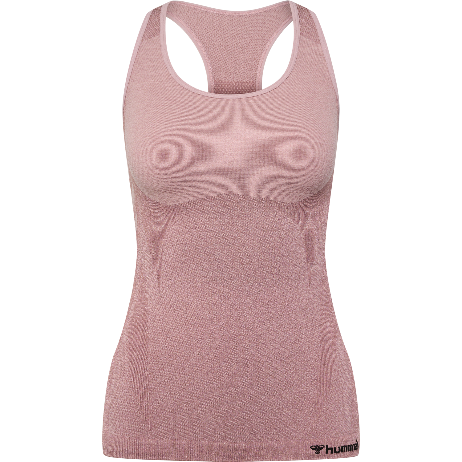 hmlCLEA SEAMLESS TOP, WOODROSE/ROSE TAUPE MELANGE, packshot