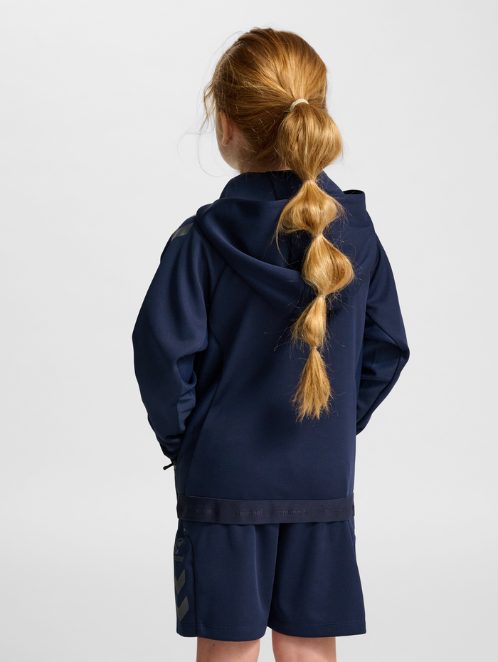 hmlCIMA 2.0 ZIP HOODIE KIDS, MARINE, model